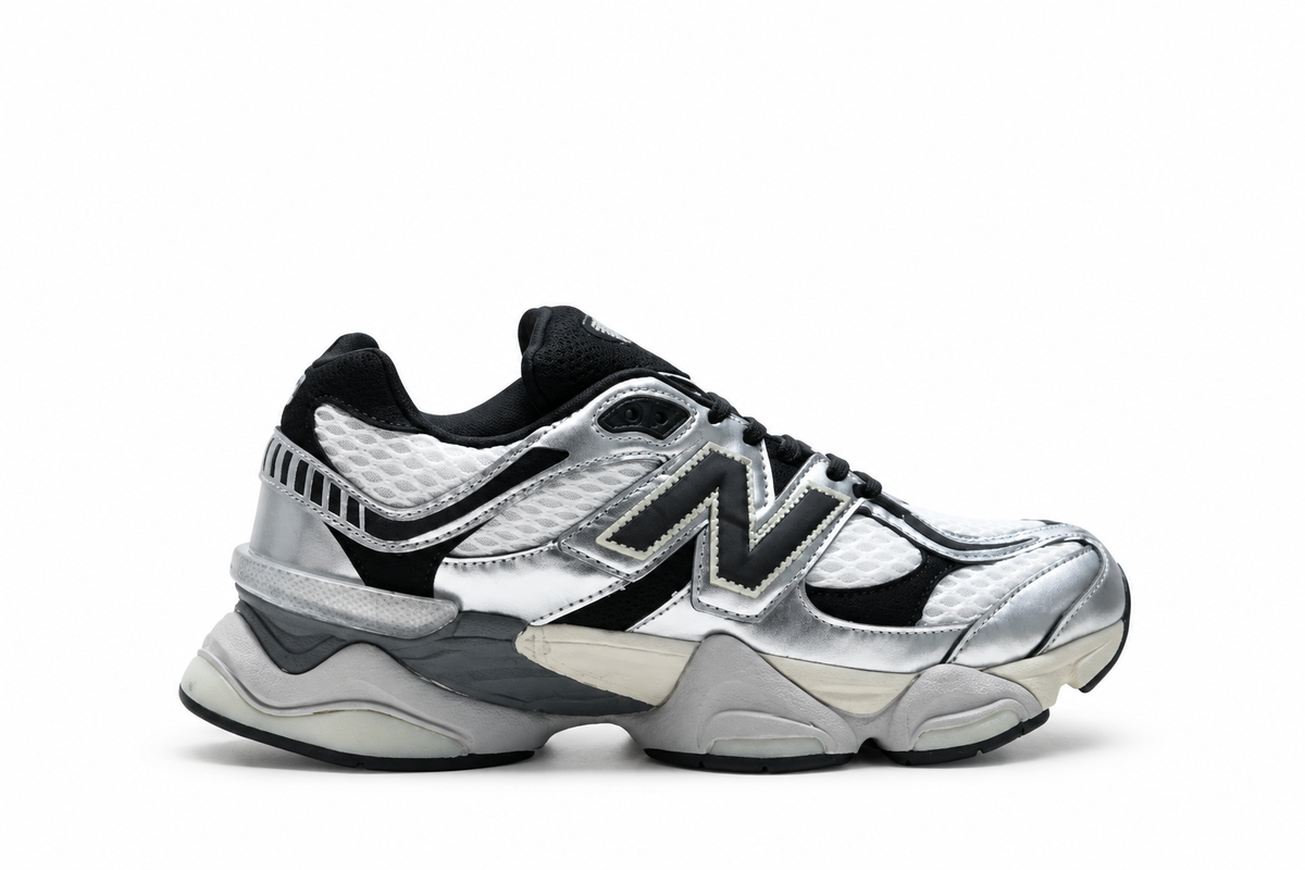 New Balance 9060 Silver / Black / White Sneakers