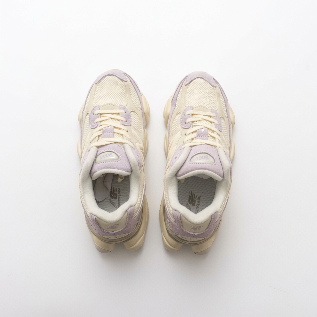 New Balance 9060 Cream & Lavender Sneakers