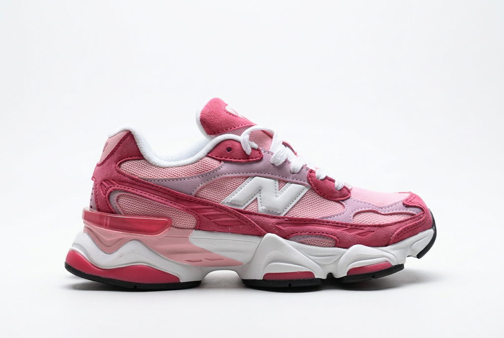 New Balance 9060 Pink Sneakers with Rose Accents