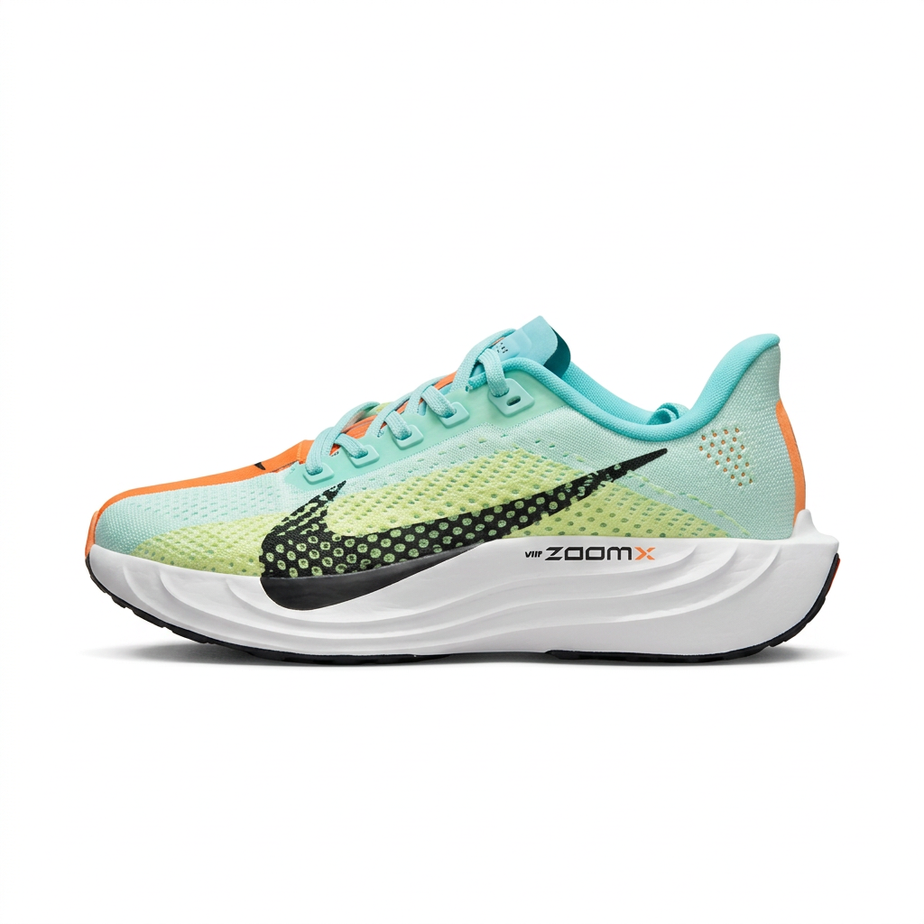 Nike Mint & Lime Running Shoes with Orange Accents