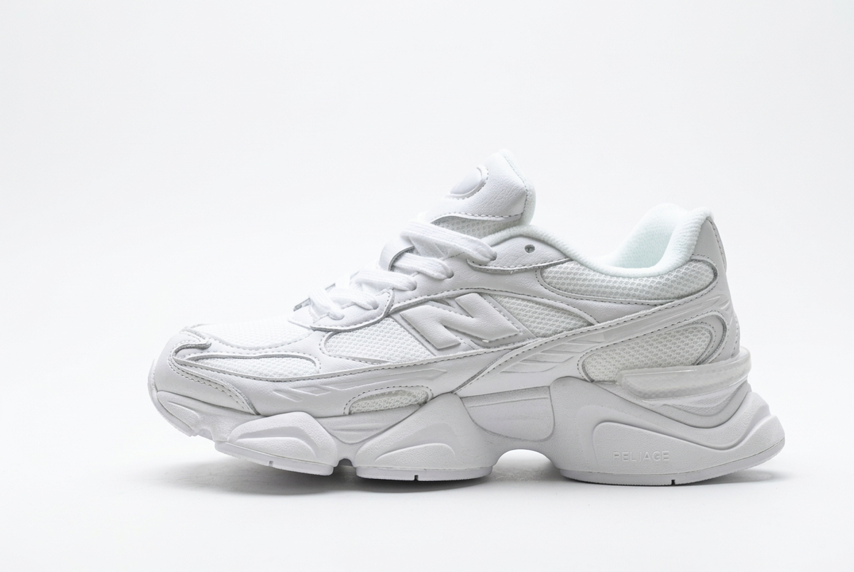 New Balance 9060 White Sneakers with Light Grey Details