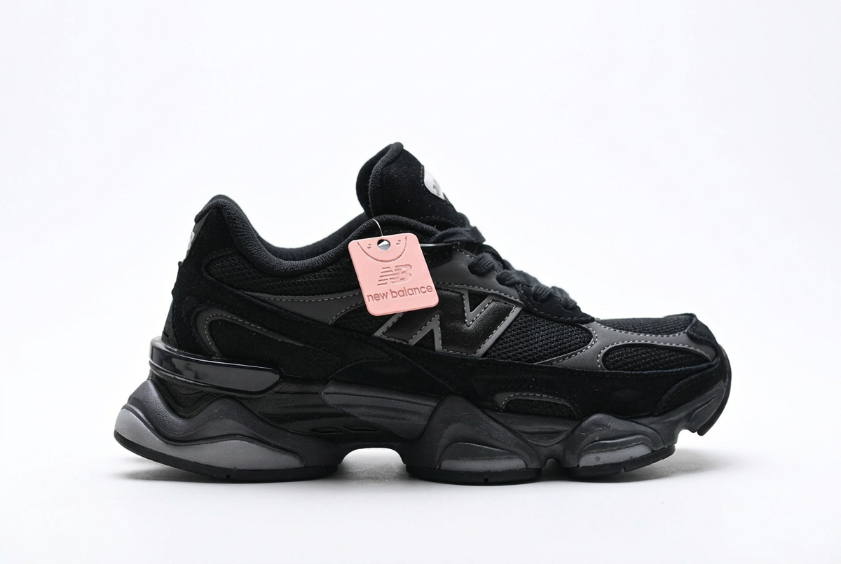 New Balance 9060 Black Sneakers with Charcoal Details