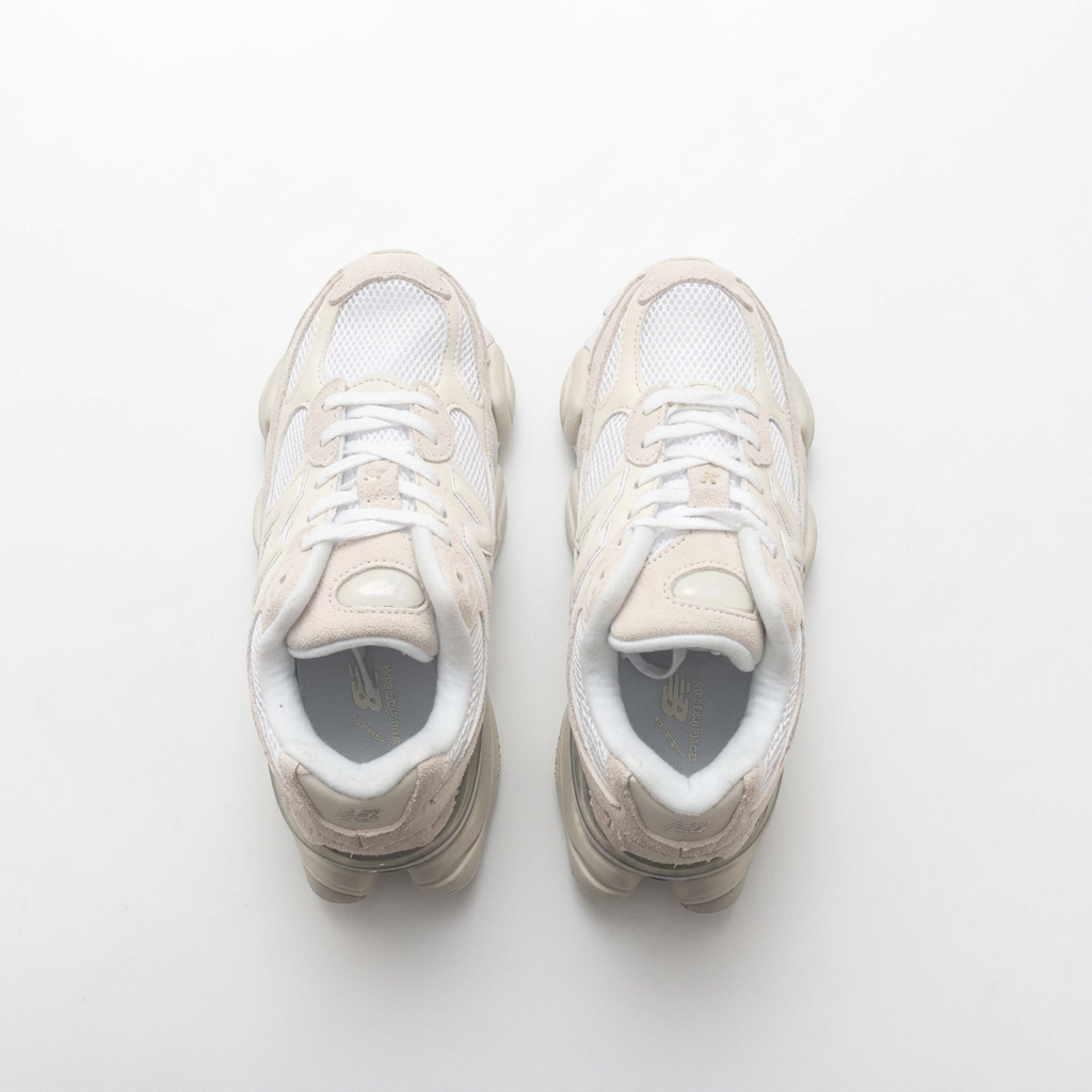 New Balance 9060 Ivory & Cream Sneakers