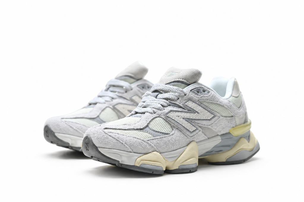 New Balance 9060 Light Grey / Cream / Yellow Sneakers