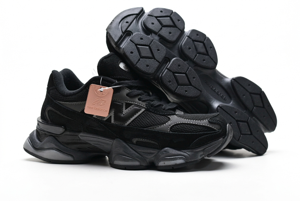 New Balance 9060 Black Sneakers with Charcoal Details