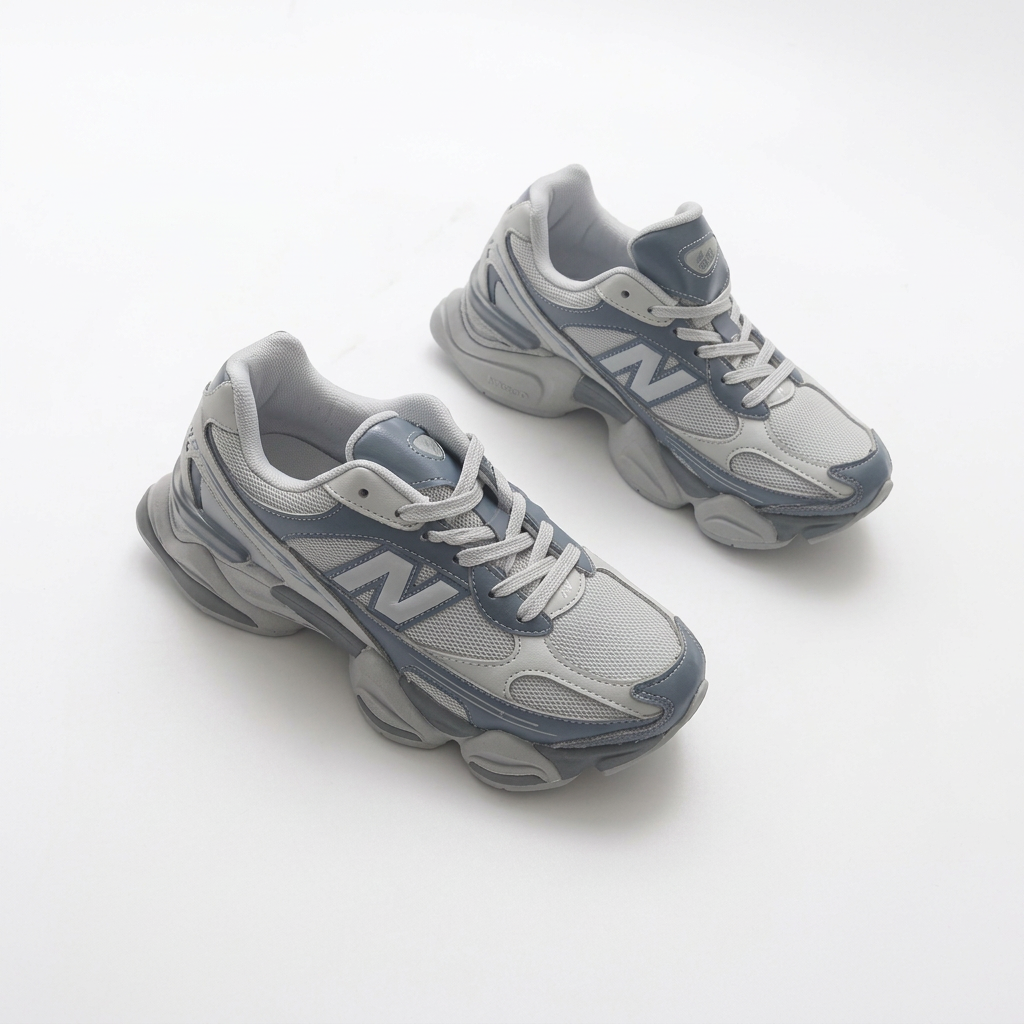 New Balance 9060 Light Grey & Blue-Grey Sneakers