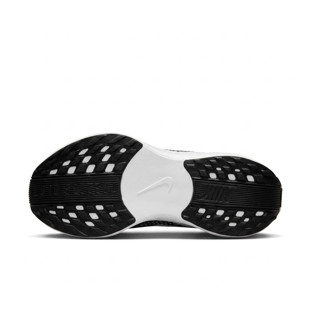 Nike Black & White Running Shoes with Patterned Swoosh