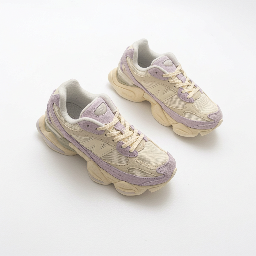 New Balance 9060 Cream & Lavender Sneakers