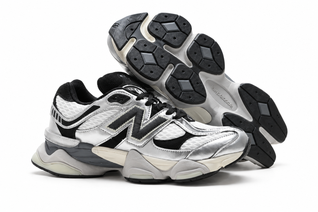 New Balance 9060 Silver / Black / White Sneakers