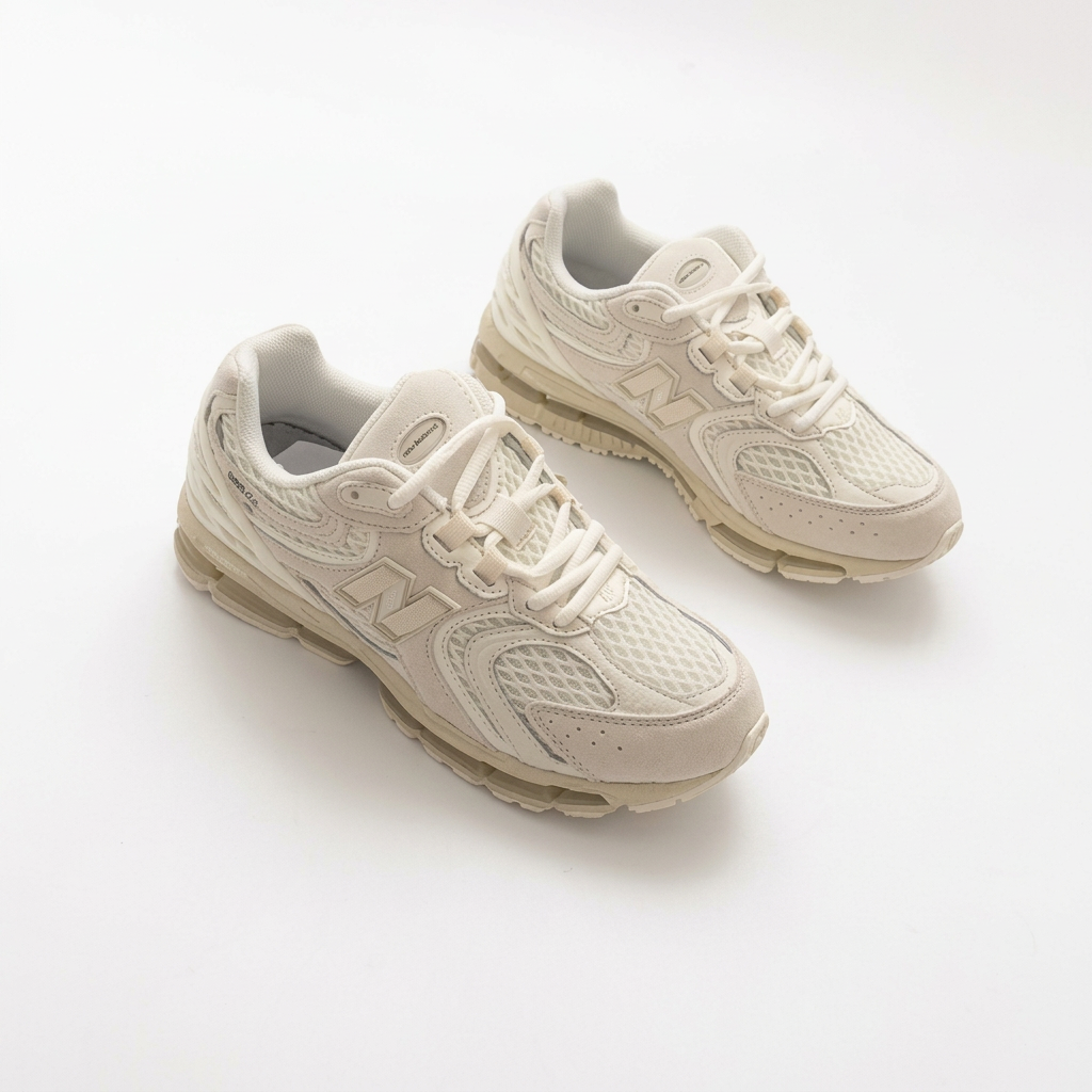 New Balance M1954 Ivory & Cream Sneakers