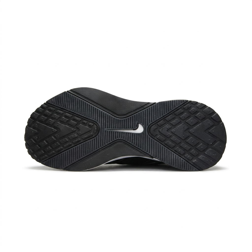 Nike Black & White Low-Top Sneakers with Grey Overlays