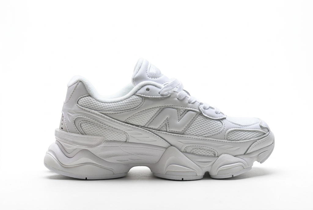 New Balance 9060 White Sneakers with Light Grey Details