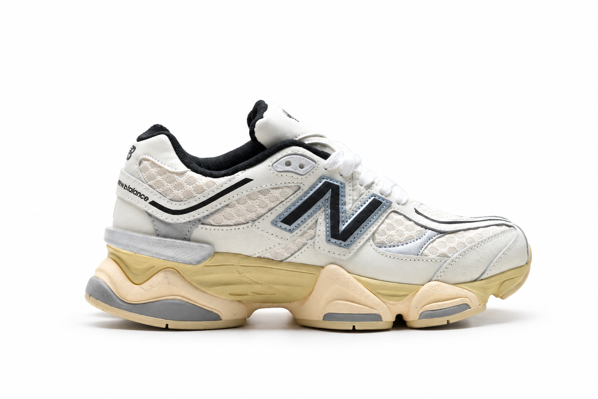 New Balance 9060 White / Cream / Black Sneakers