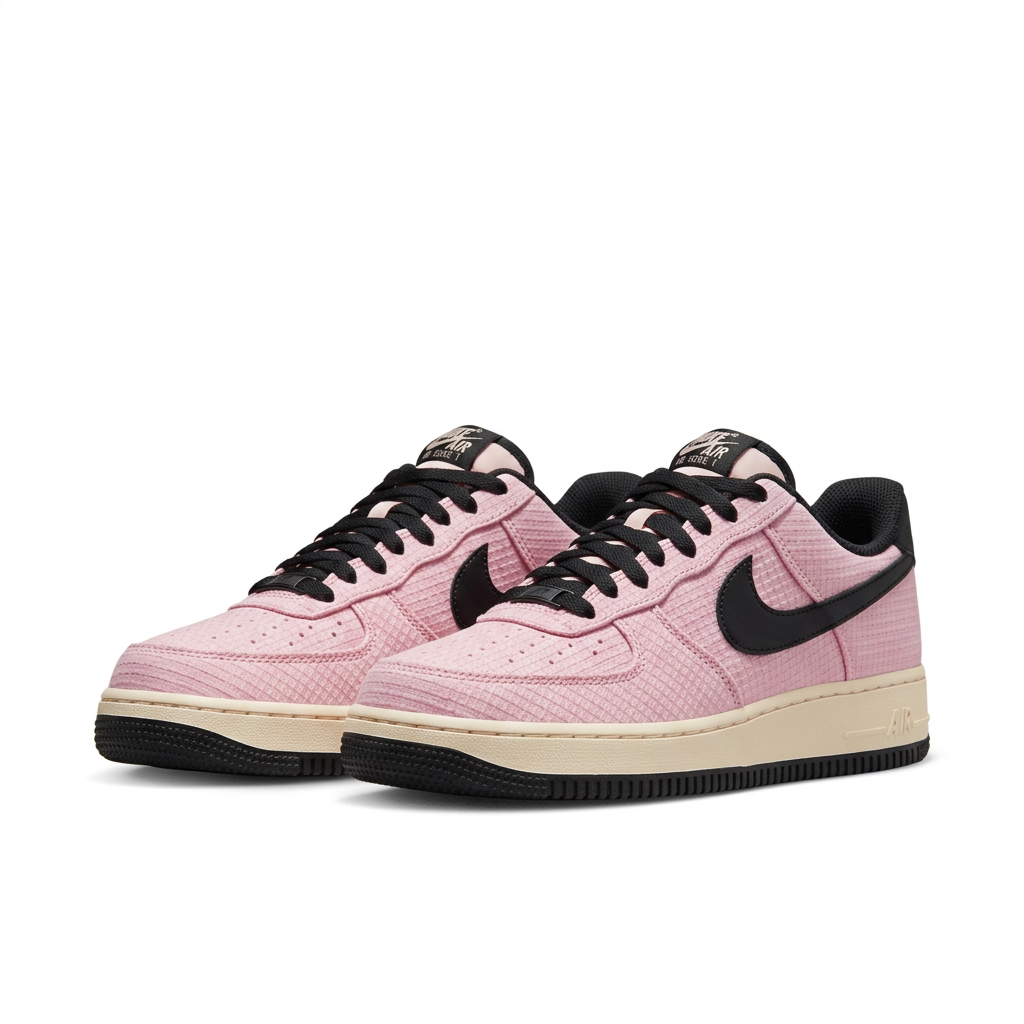 Nike Pink & Black Low-Top Sneakers with Cream Midsole