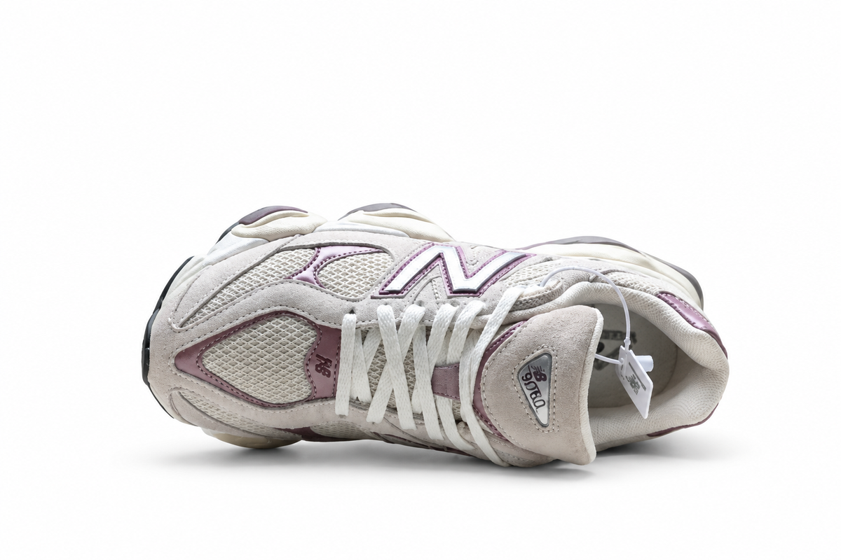 New Balance 9060 Light Grey / Cream / Lilac Sneakers