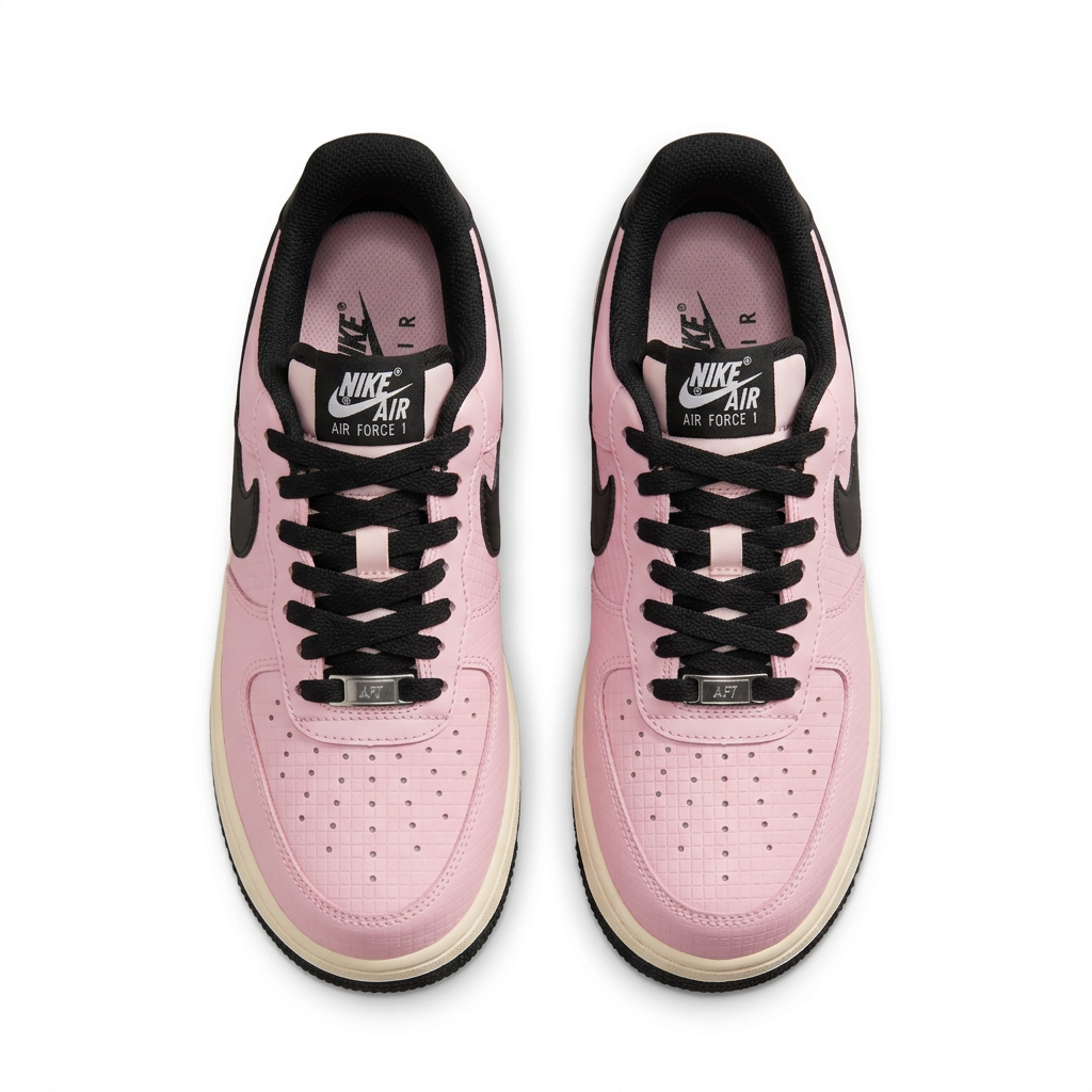 Nike Pink & Black Low-Top Sneakers with Cream Midsole