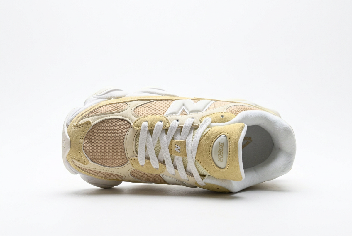 New Balance 9060 Beige & Pale Yellow Sneakers