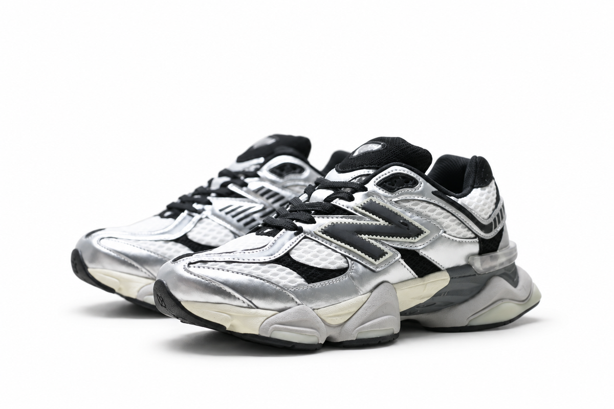New Balance 9060 Silver / Black / White Sneakers