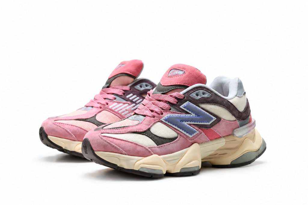 New Balance 9060 Pink / Cream / Blue Sneakers