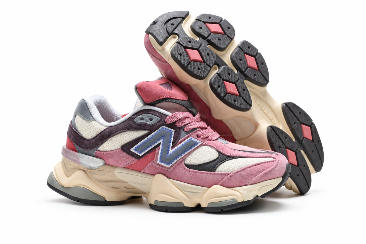 New Balance 9060 Pink / Cream / Blue Sneakers