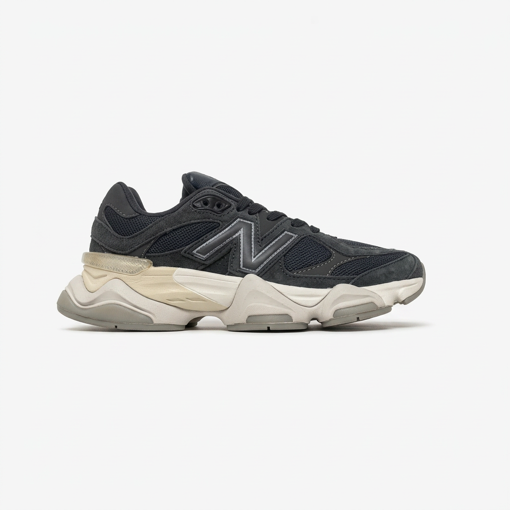 New Balance 9060 Black & Cream Sneakers