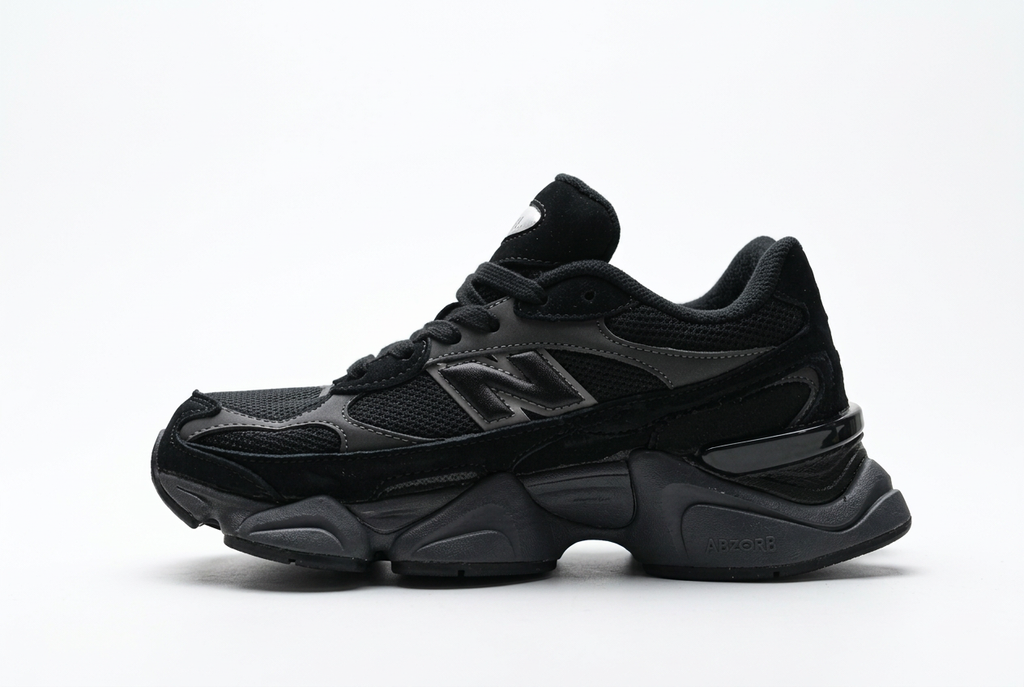 New Balance 9060 Black Sneakers with Charcoal Details