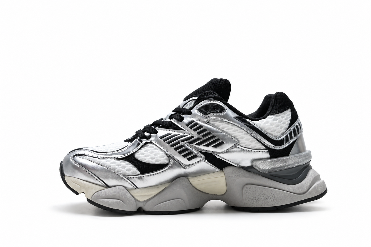 New Balance 9060 Silver / Black / White Sneakers