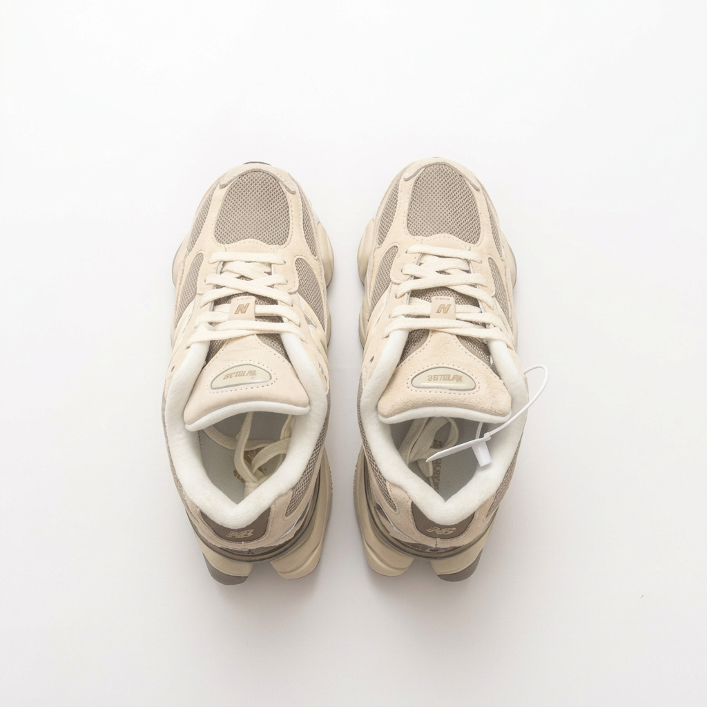 New Balance 9060 Cream & Taupe Sneakers
