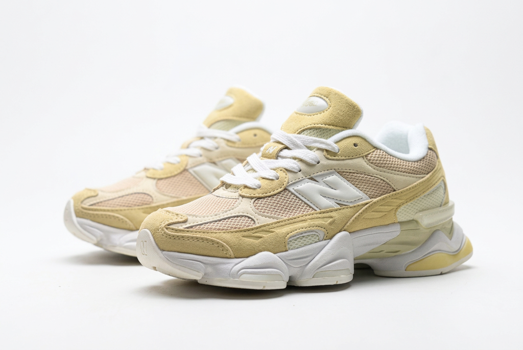 New Balance 9060 Beige & Pale Yellow Sneakers