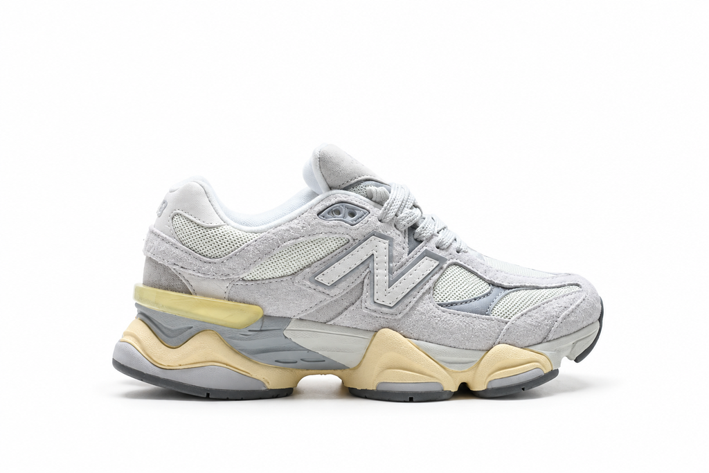New Balance 9060 Light Grey / Cream / Yellow Sneakers
