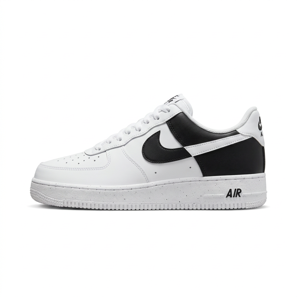 Nike White & Black Color-Block Low-Top Sneakers