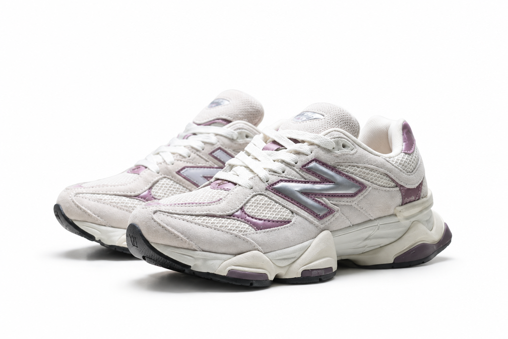 New Balance 9060 Light Grey / Cream / Lilac Sneakers