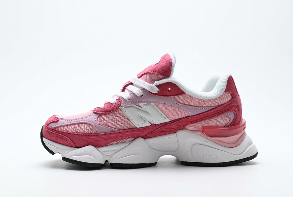 New Balance 9060 Pink Sneakers with Rose Accents