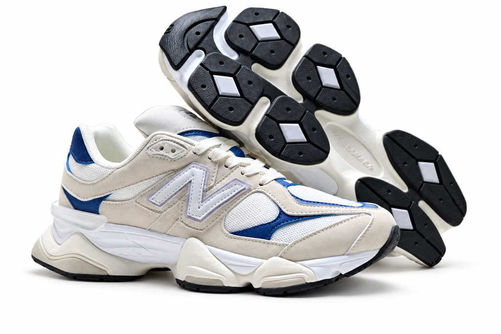 New Balance 9060 Cream / White / Blue Sneakers