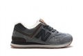 New Balance 574 Grey Sneakers with Fuzzy Lining & Gum Sole