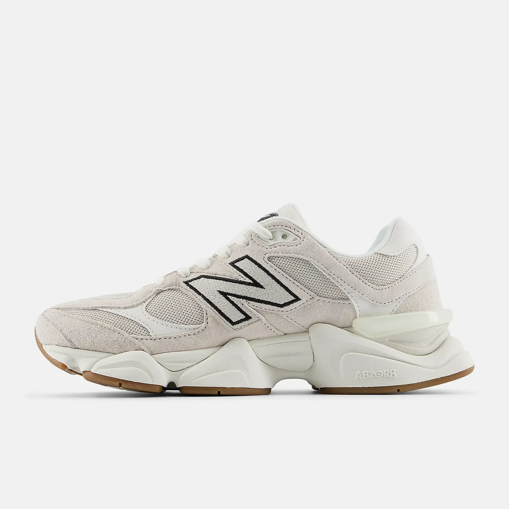 New Balance 9060 U9060ASP Cream Leopard-Print Logo Sneakers