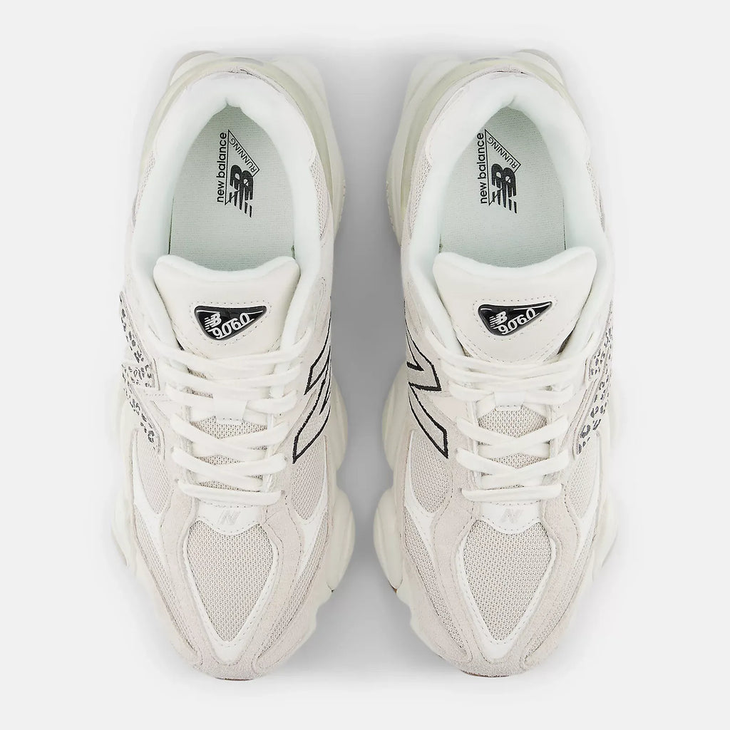 New Balance 9060 U9060ASP Cream Leopard-Print Logo Sneakers