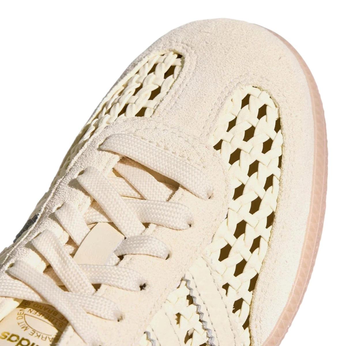 adidas Samba OG Mule Woven Cream White/Gold Metallic Women's Backless Sneakers - KH7719