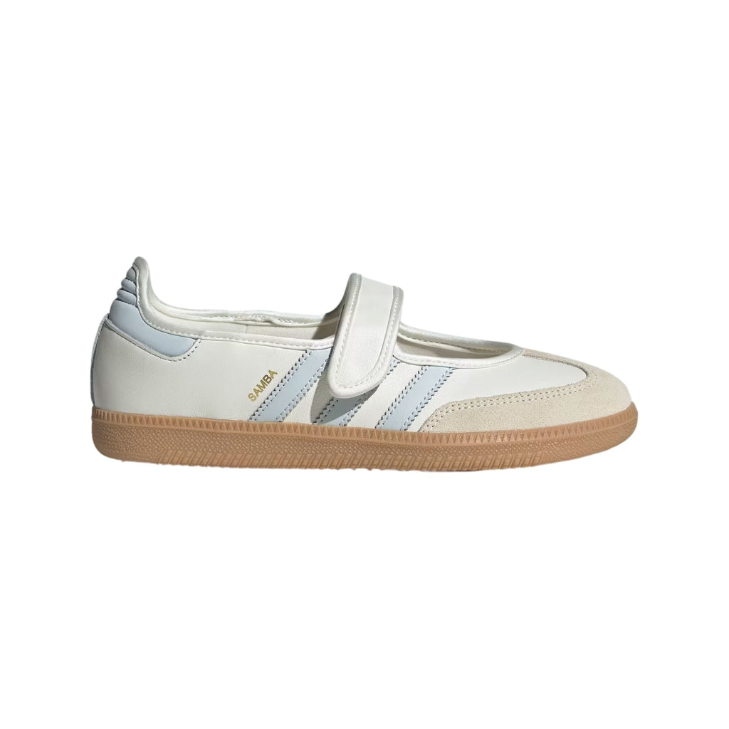 adidas Samba Jane Women's Cloud White/Halo Blue/Gum Mary Jane Sneakers - JR7339
