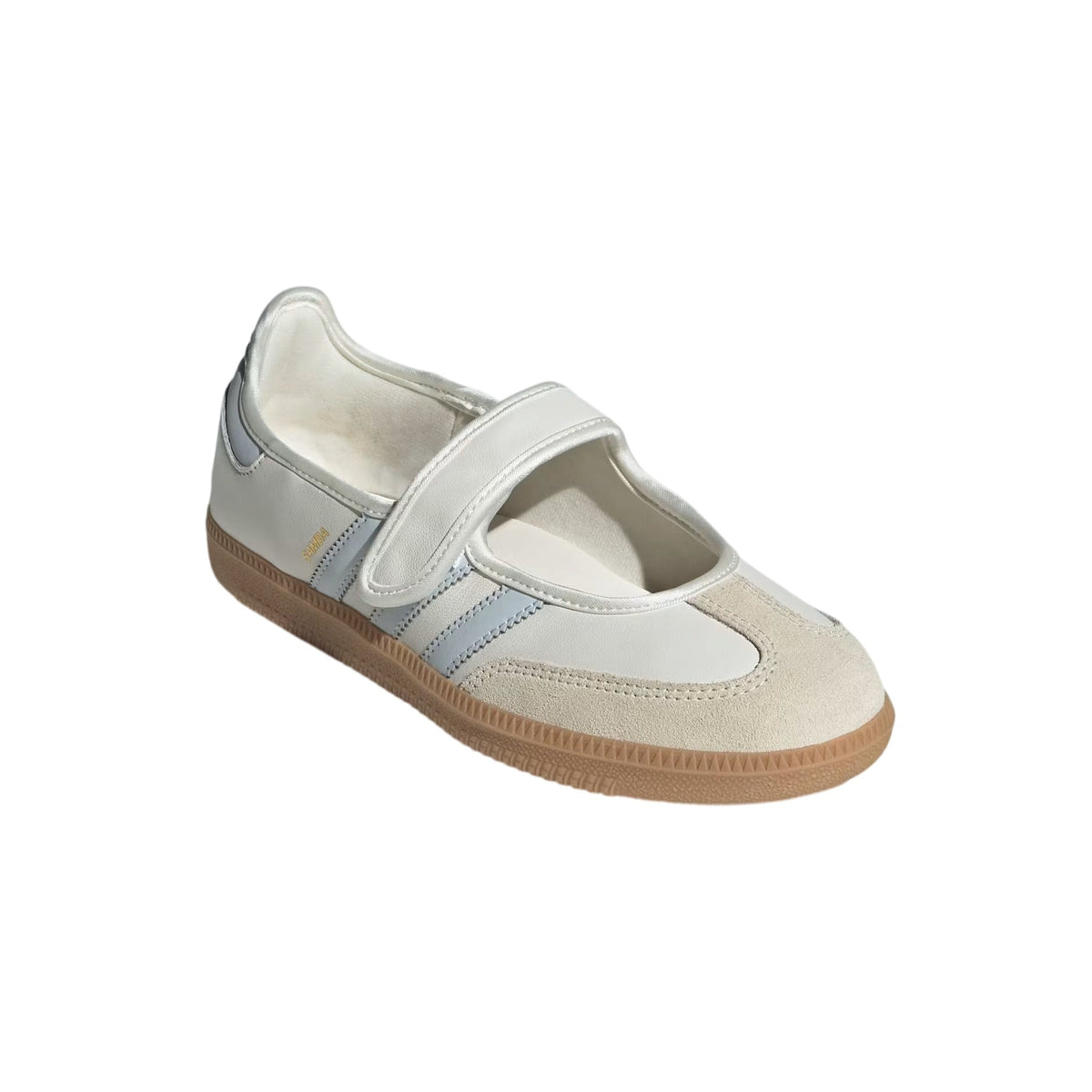 adidas Samba Jane Women's Cloud White/Halo Blue/Gum Mary Jane Sneakers - JR7339