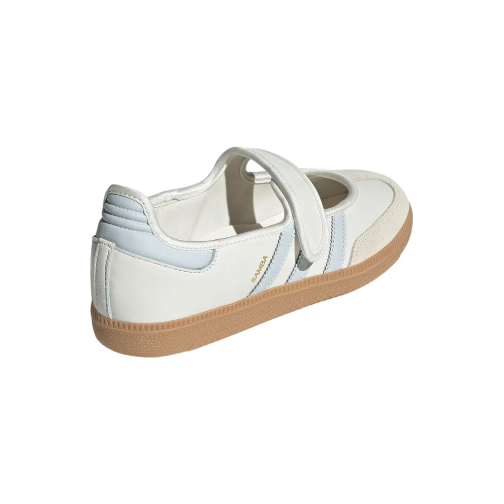 adidas Samba Jane Women's Cloud White/Halo Blue/Gum Mary Jane Sneakers - JR7339