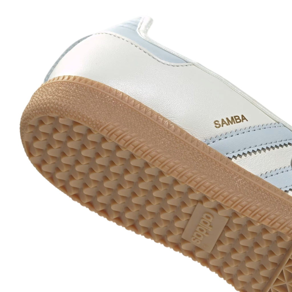 adidas Samba Jane Women's Cloud White/Halo Blue/Gum Mary Jane Sneakers - JR7339