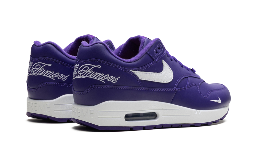"Supreme Varsity Purple" Air Max 1 '87 SP HF8813 500 - product image from the listing.
