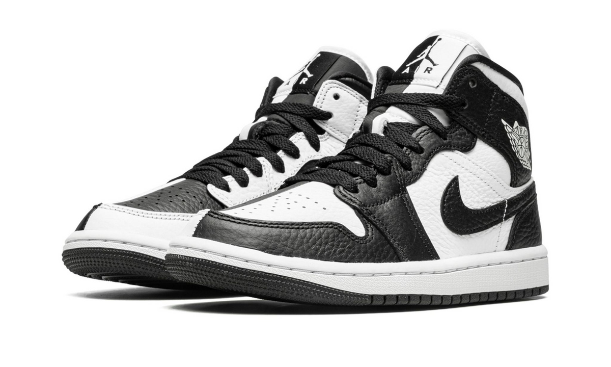 Se Split Black White — Women's Air Jordan 1 Mid