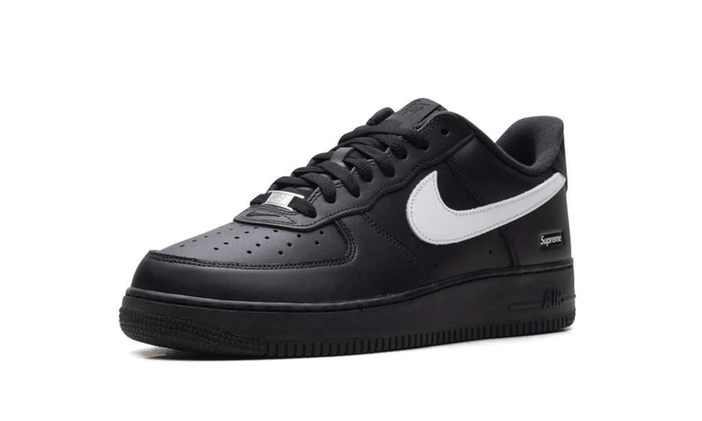 "Supreme - Mini Box Logo Black / White" Air Force 1 Low CU9225 002 - product image from the listing.