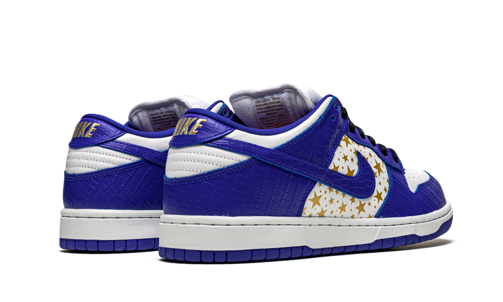 "Supreme - Stars - Hyper Blue" SB Dunk Low DH3228 100 - product image from the listing.