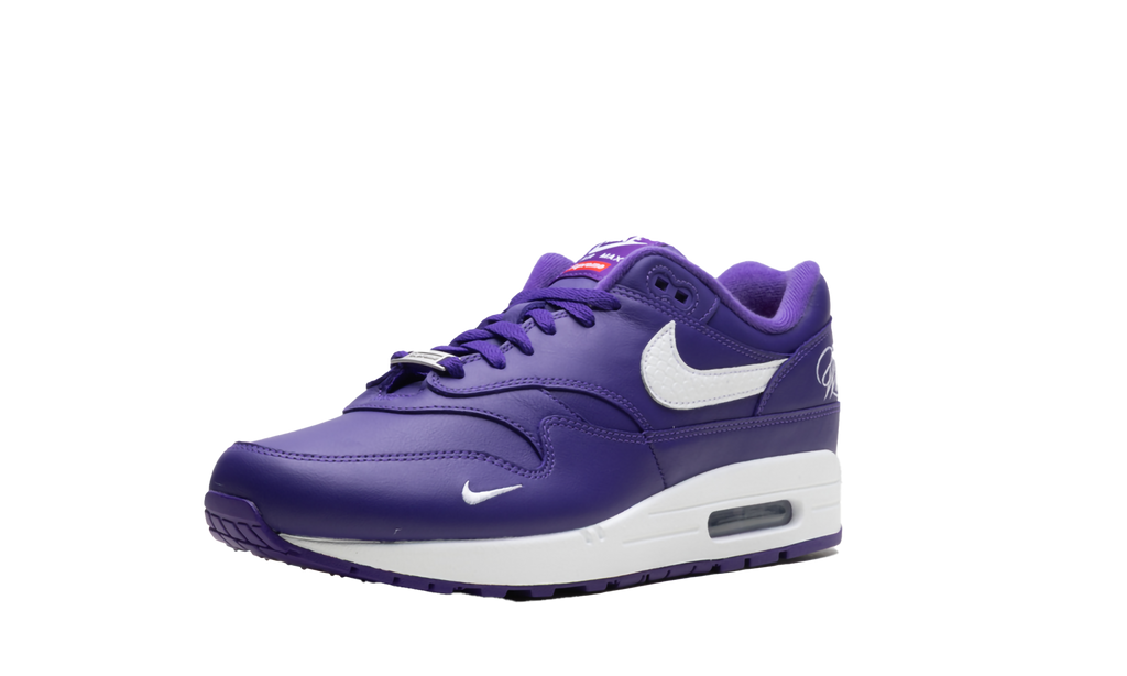 "Supreme Varsity Purple" Air Max 1 '87 SP HF8813 500 - product image from the listing.