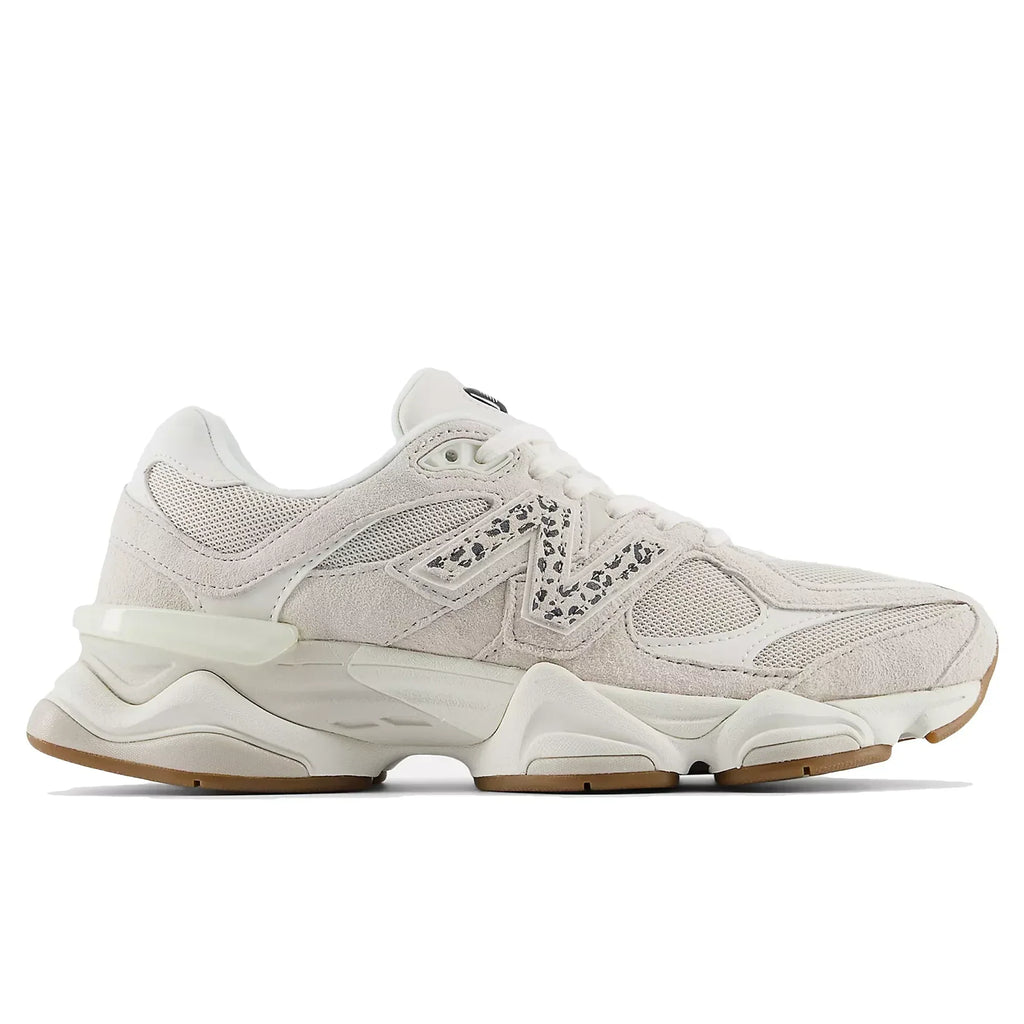 New Balance 9060 U9060ASP Cream Leopard-Print Logo Sneakers