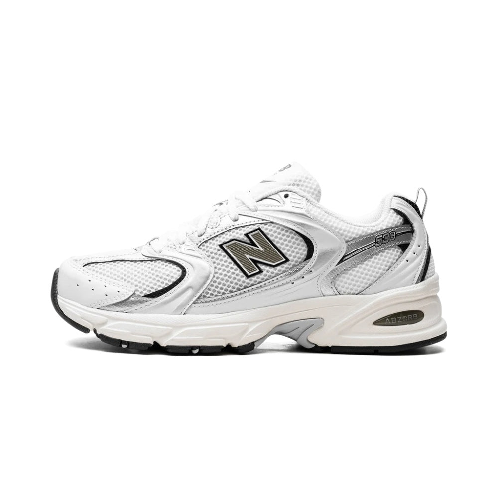 New Balance 530 White Silver Black Sneakers