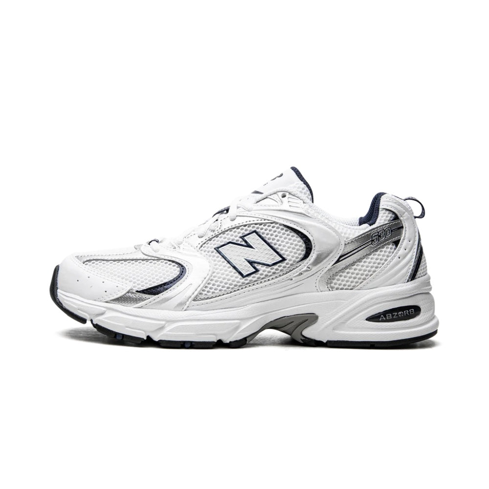 New Balance 530 White Silver Navy Sneakers